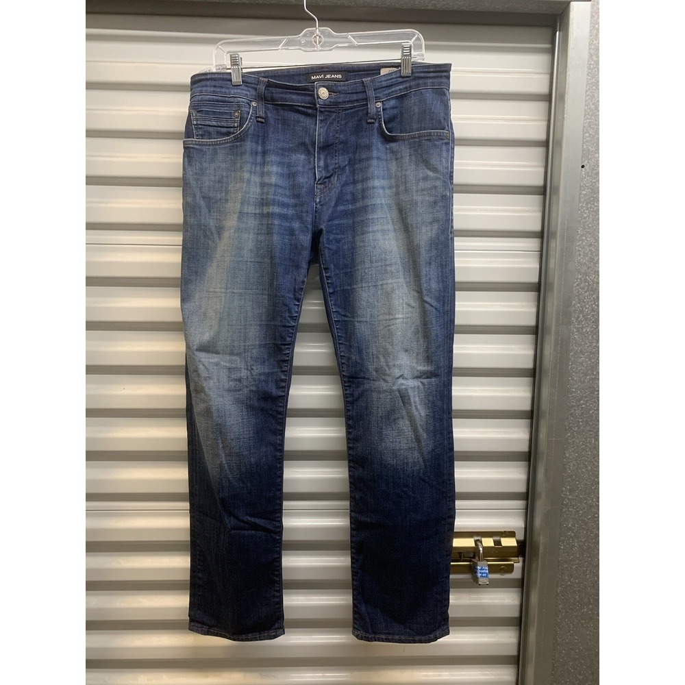 Mavi Jeans Mens Zach Straight Leg Blue Faded 34x30